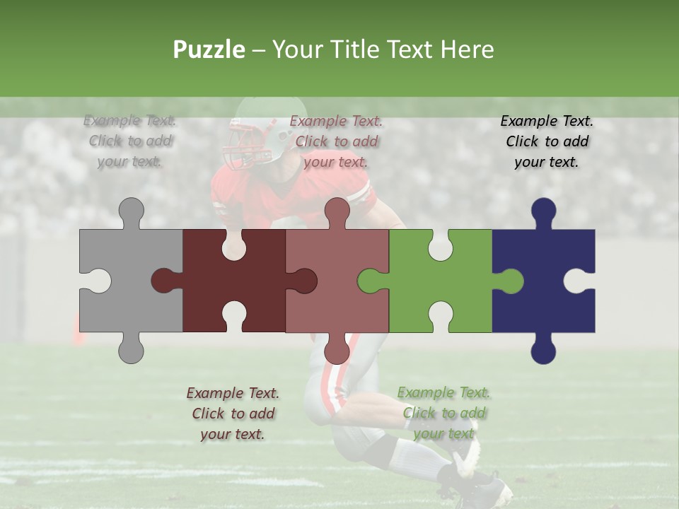 American Football Touchdown Playing PowerPoint Template
