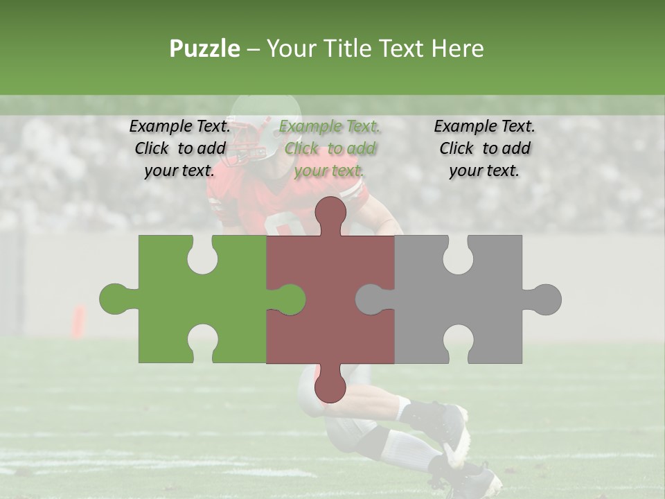 American Football Touchdown Playing PowerPoint Template