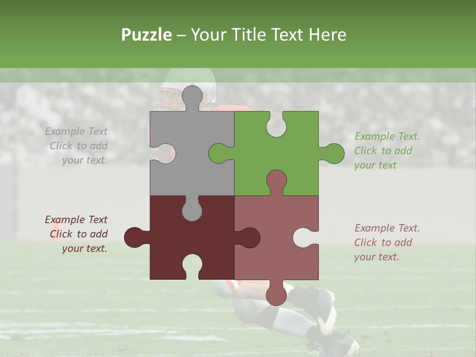 American Football Touchdown Playing PowerPoint Template