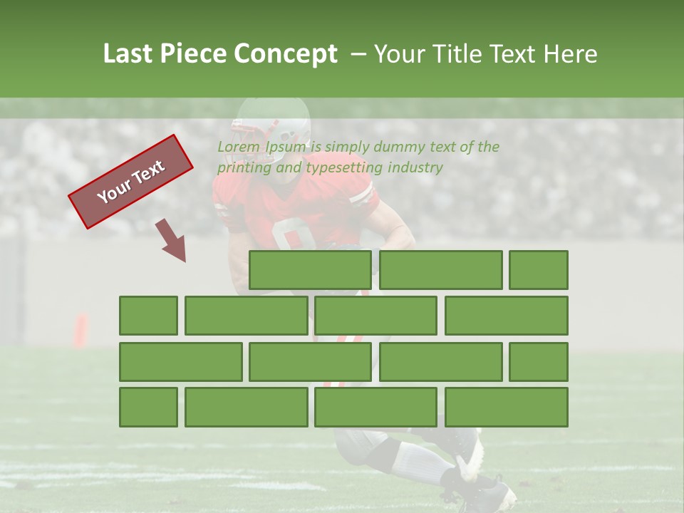 American Football Touchdown Playing PowerPoint Template