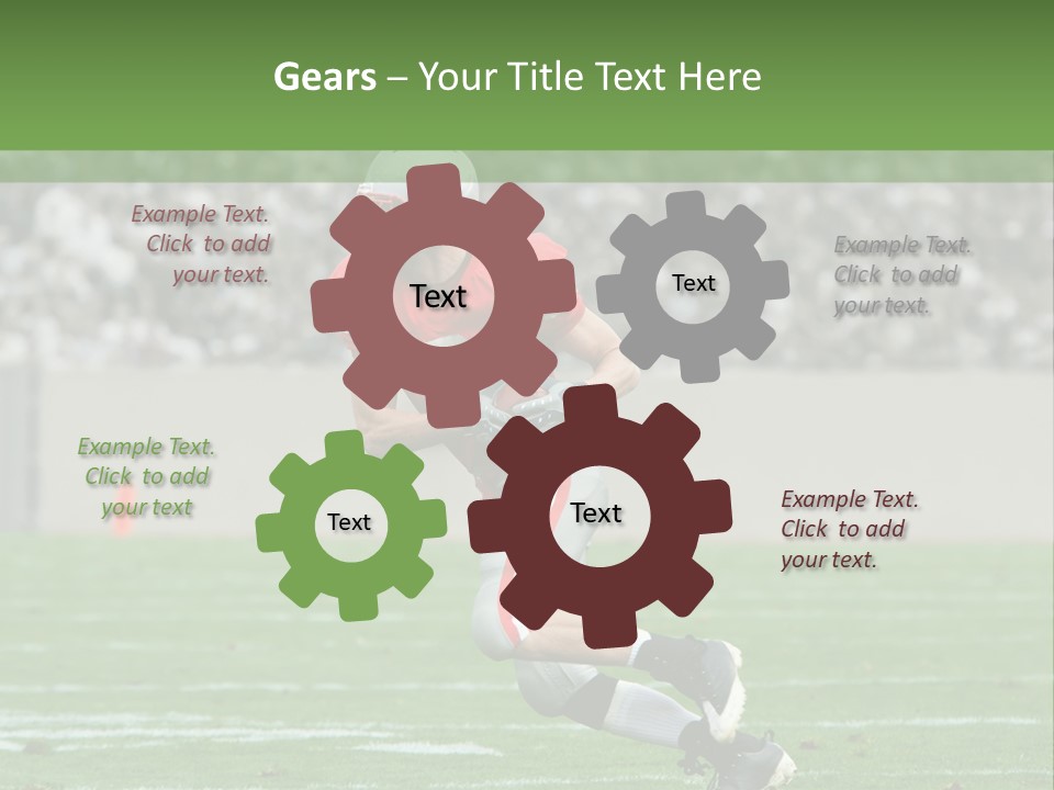 American Football Touchdown Playing PowerPoint Template