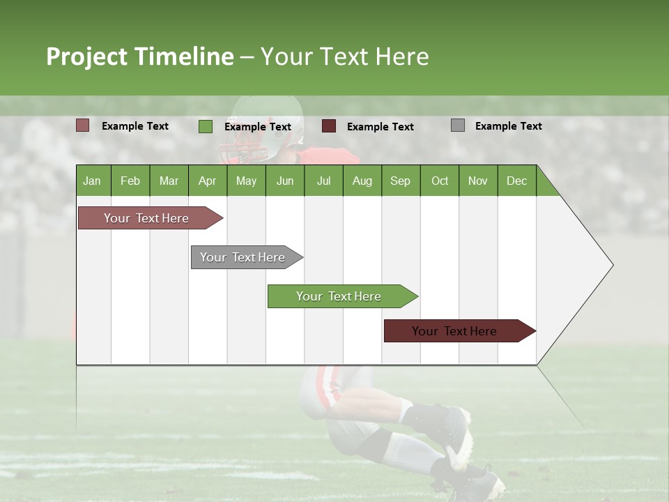 American Football Touchdown Playing PowerPoint Template