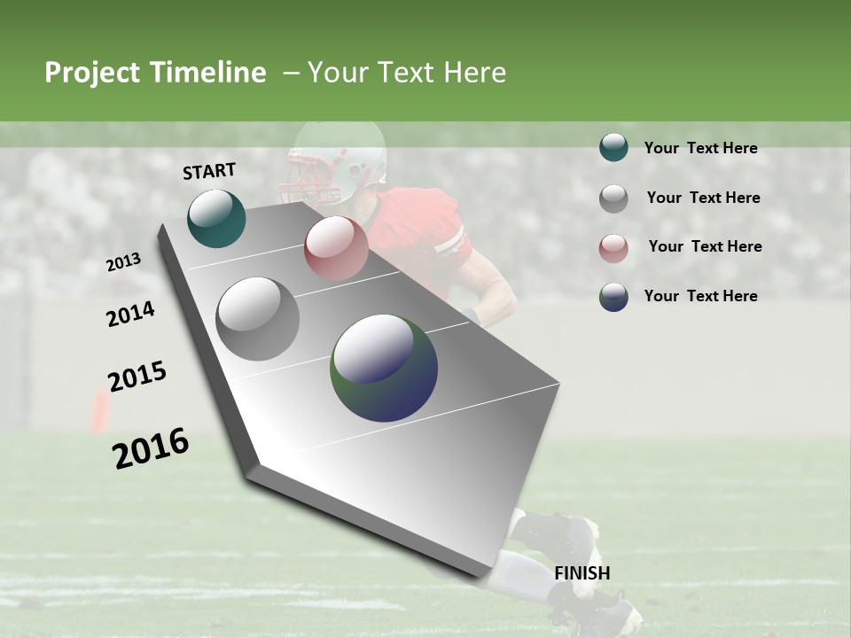 American Football Touchdown Playing PowerPoint Template