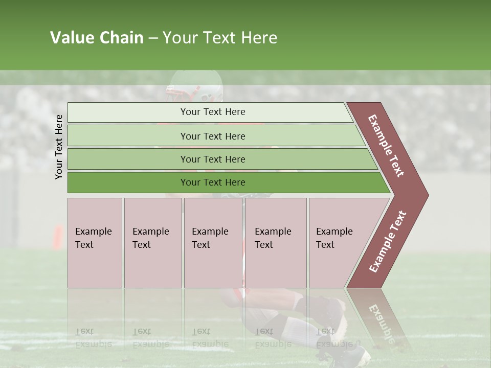 American Football Touchdown Playing PowerPoint Template