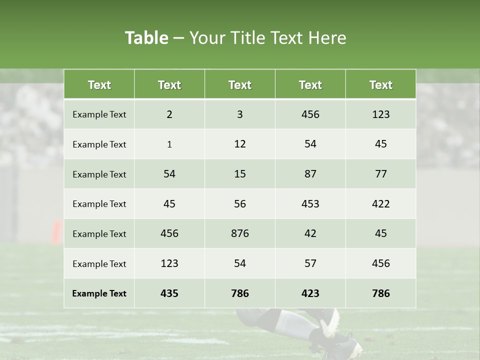 American Football Touchdown Playing PowerPoint Template