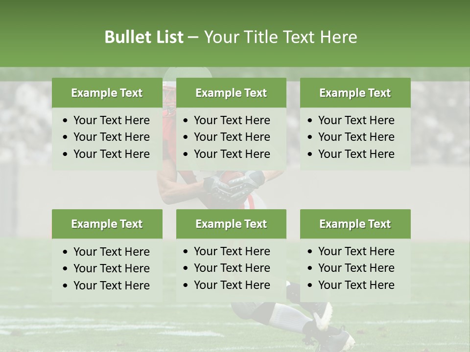 American Football Touchdown Playing PowerPoint Template