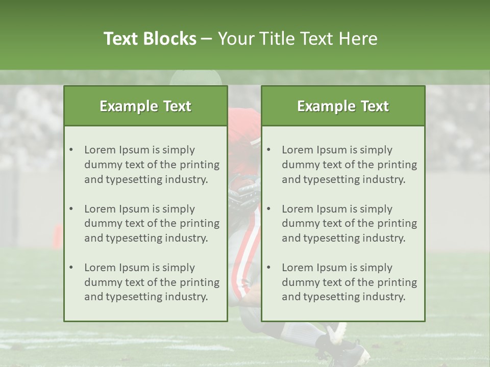 American Football Touchdown Playing PowerPoint Template