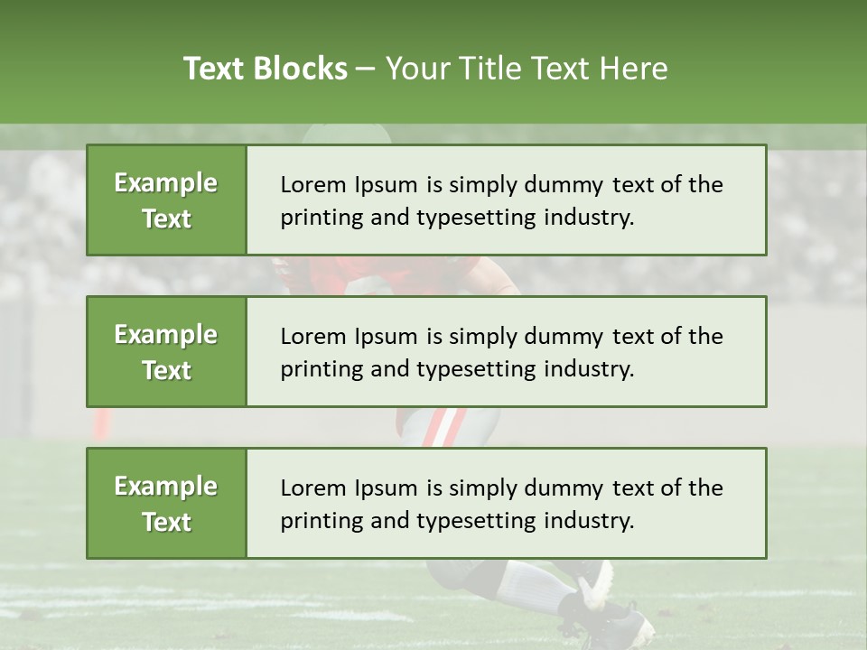 American Football Touchdown Playing PowerPoint Template