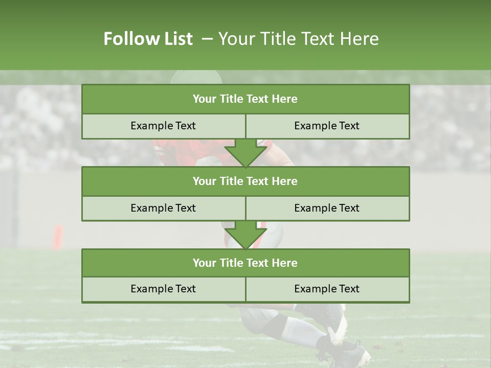 American Football Touchdown Playing PowerPoint Template