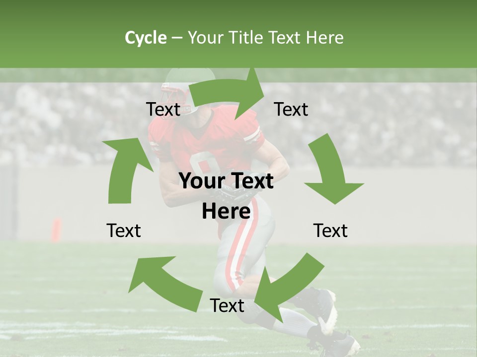 American Football Touchdown Playing PowerPoint Template
