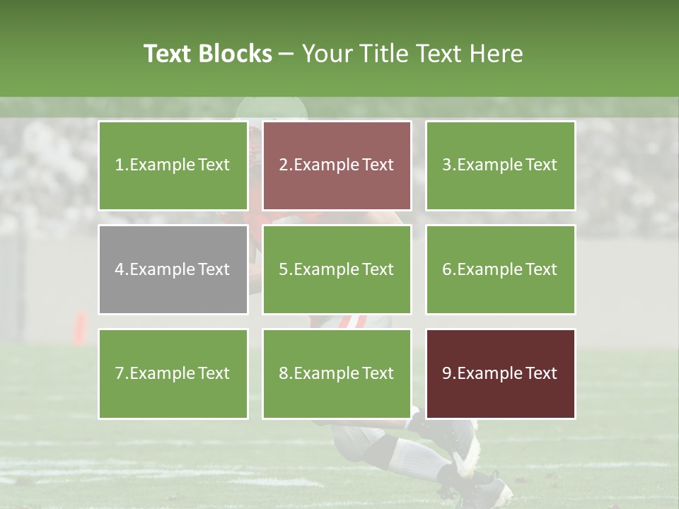 American Football Touchdown Playing PowerPoint Template