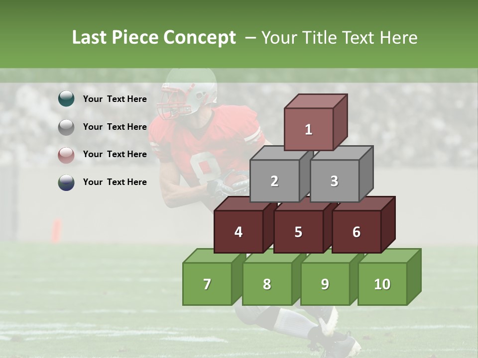 American Football Touchdown Playing PowerPoint Template