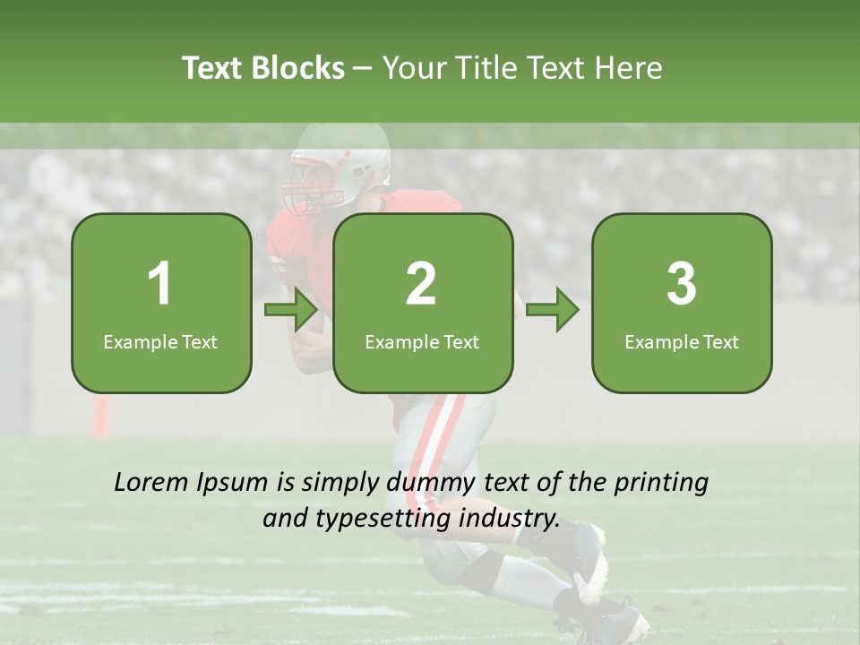 American Football Touchdown Playing PowerPoint Template