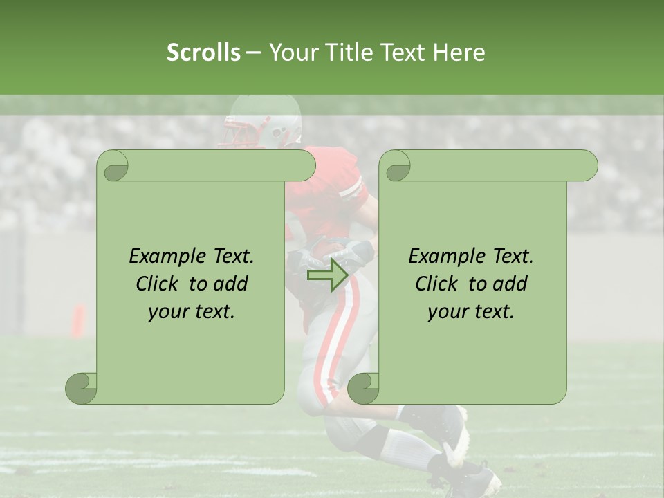 American Football Touchdown Playing PowerPoint Template