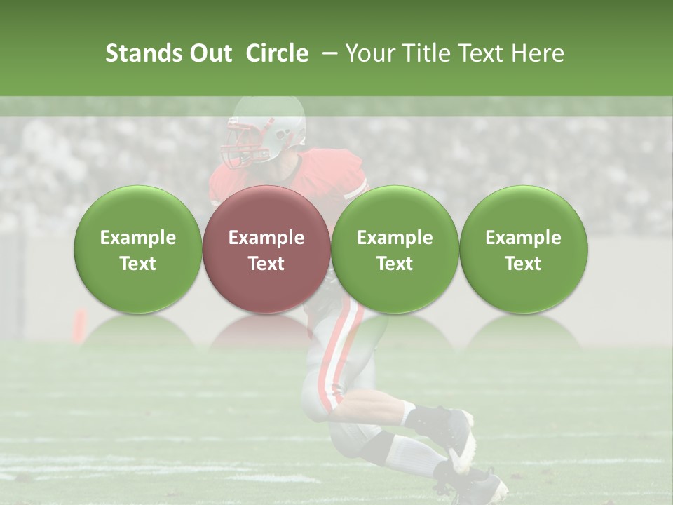 American Football Touchdown Playing PowerPoint Template