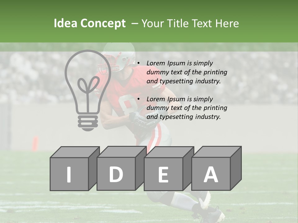 American Football Touchdown Playing PowerPoint Template