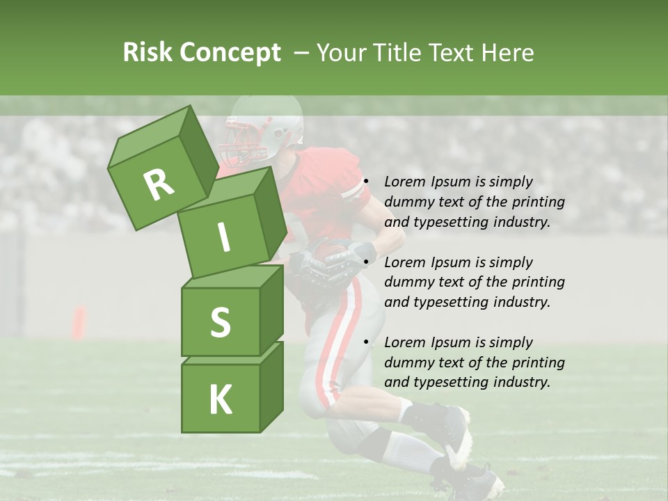 American Football Touchdown Playing PowerPoint Template