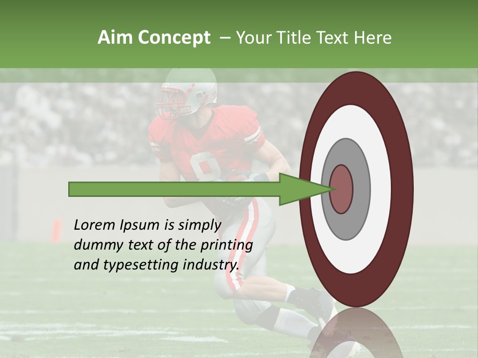 American Football Touchdown Playing PowerPoint Template