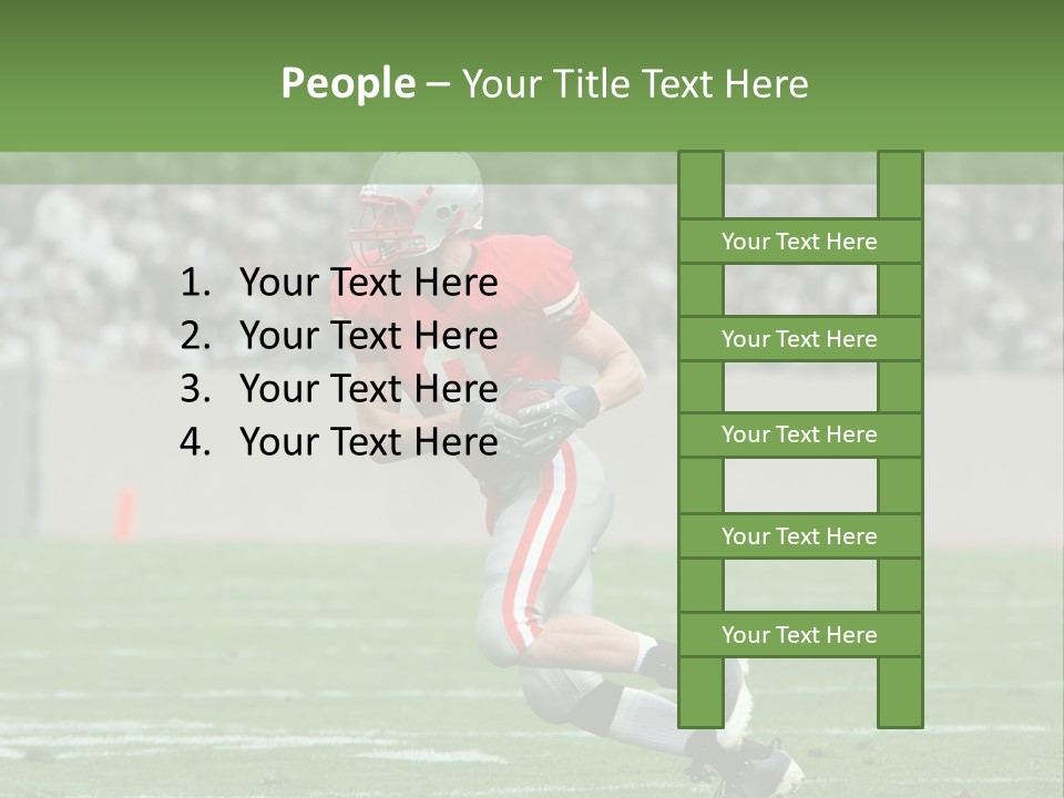 American Football Touchdown Playing PowerPoint Template