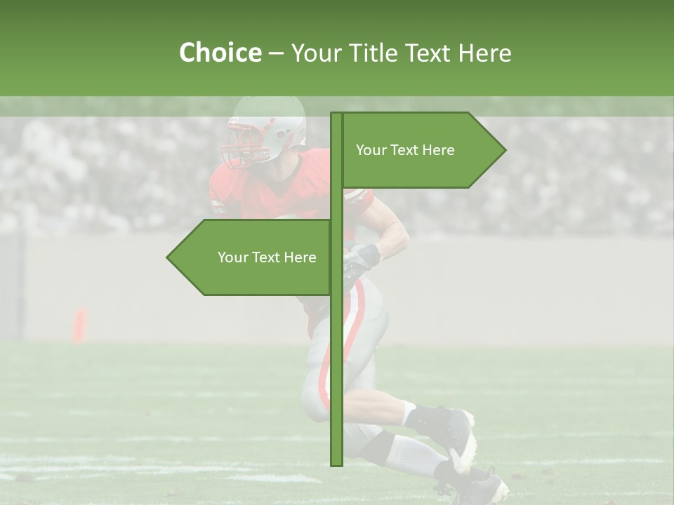 American Football Touchdown Playing PowerPoint Template