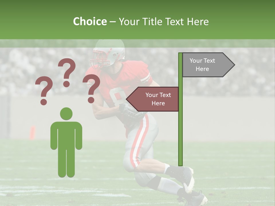 American Football Touchdown Playing PowerPoint Template