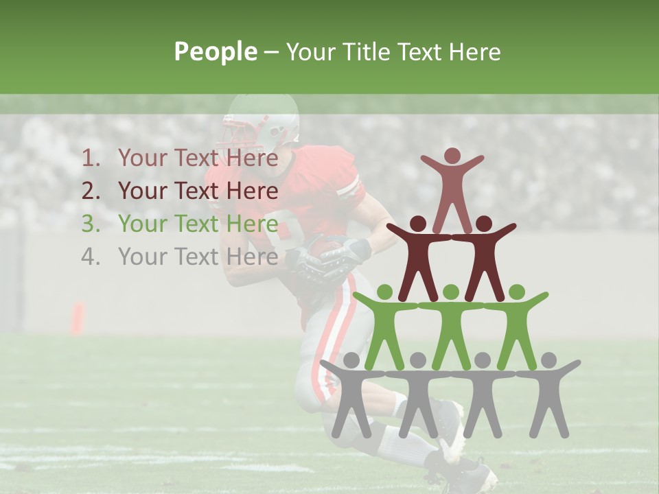 American Football Touchdown Playing PowerPoint Template