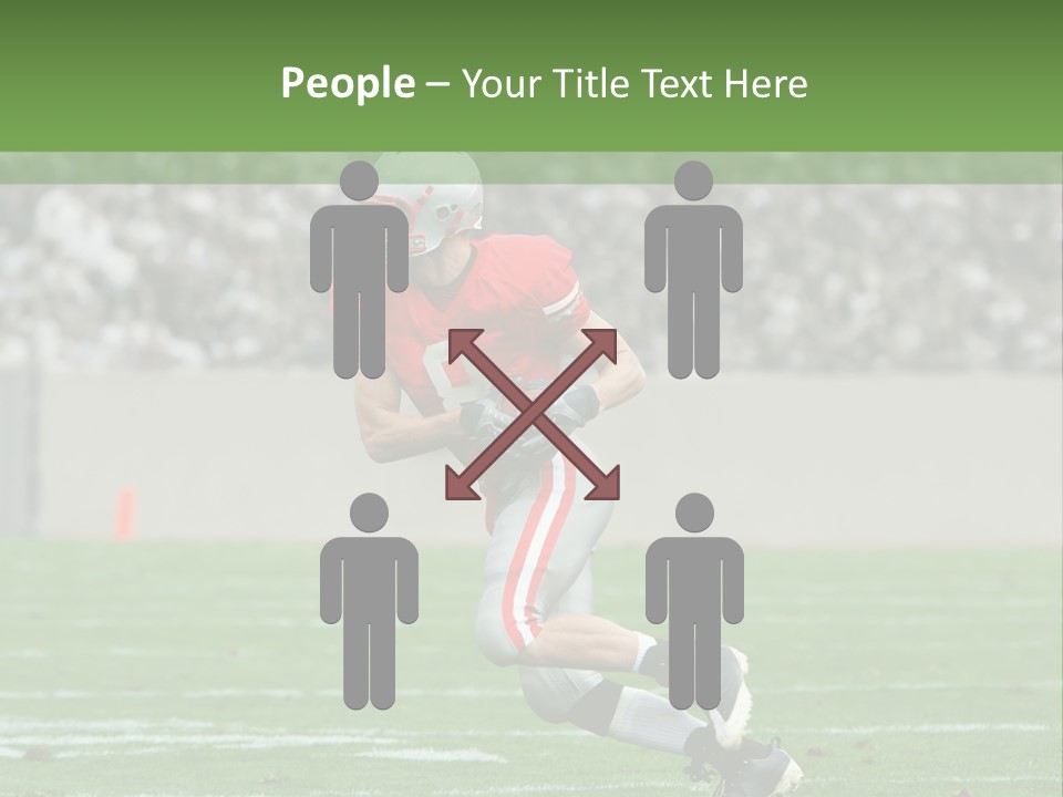 American Football Touchdown Playing PowerPoint Template