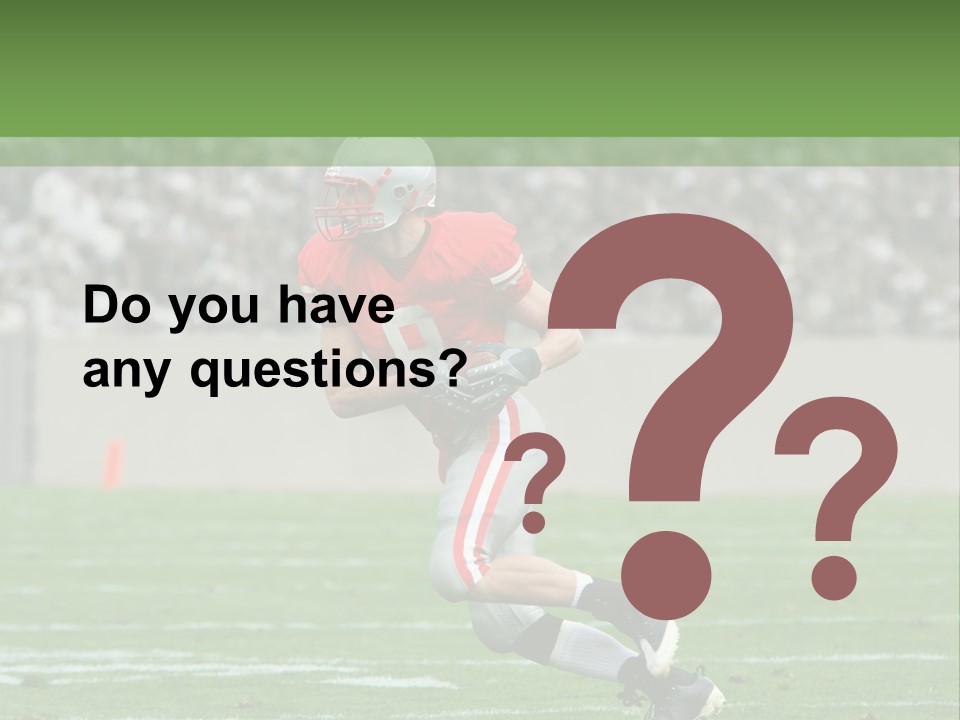 American Football Touchdown Playing PowerPoint Template