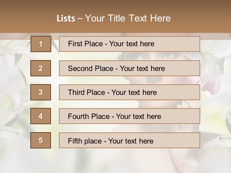 Fashion Young Closeup PowerPoint Template