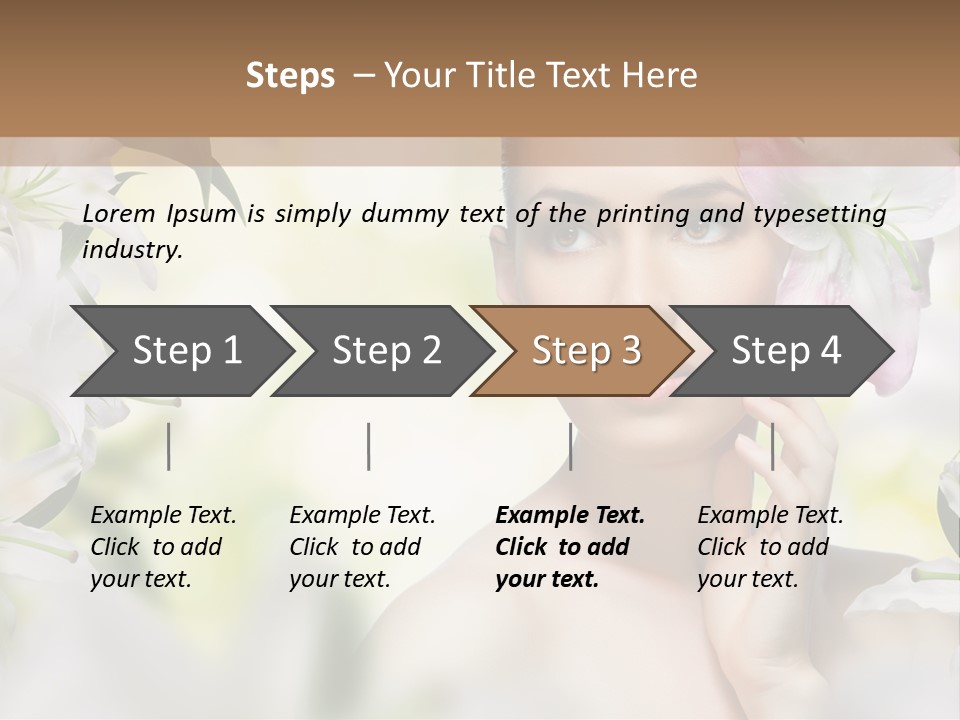 Fashion Young Closeup PowerPoint Template