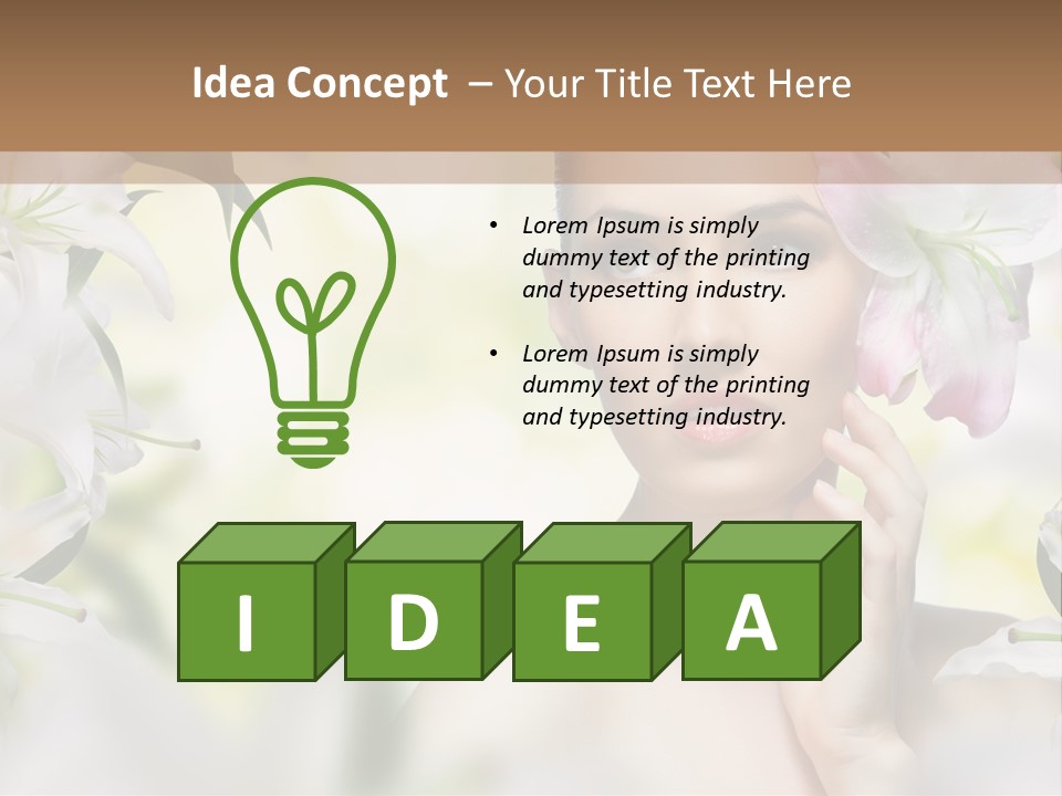 Fashion Young Closeup PowerPoint Template