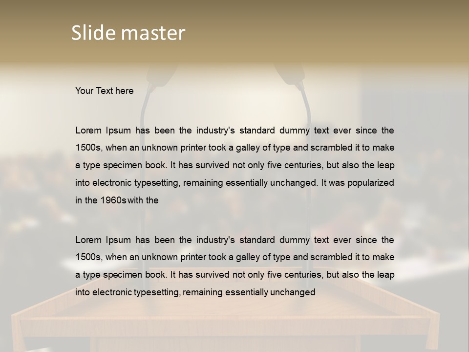 Listen Room Business PowerPoint Template