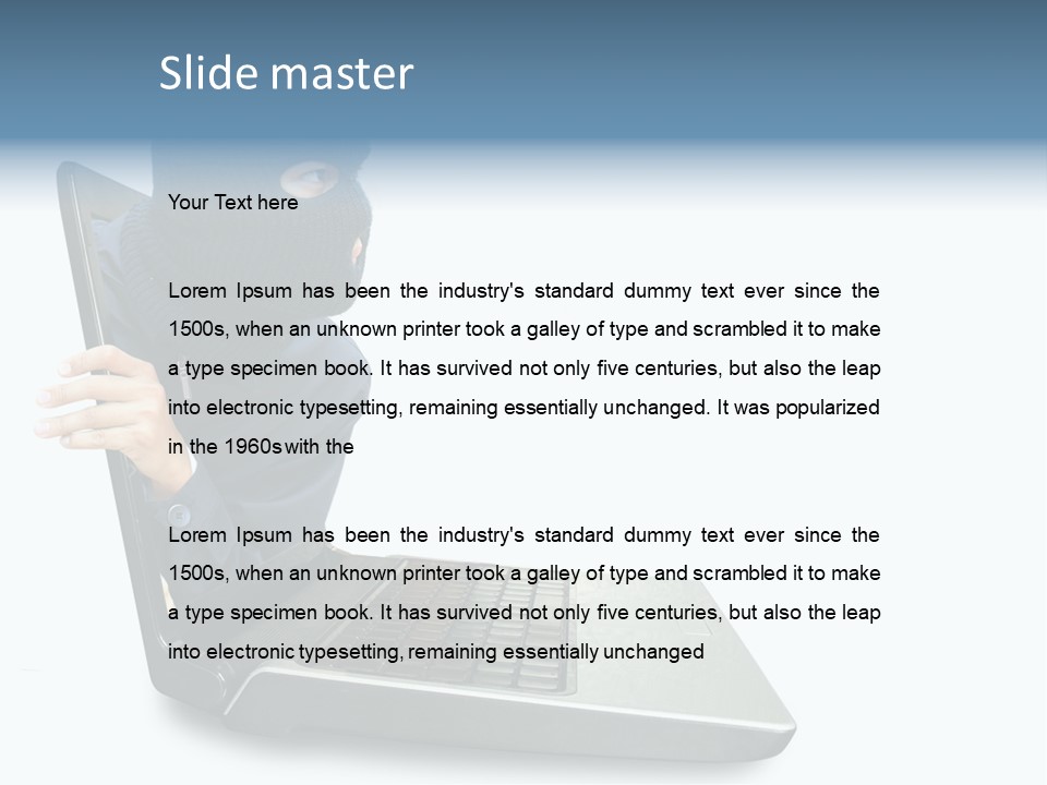 Hack Mask Black PowerPoint Template