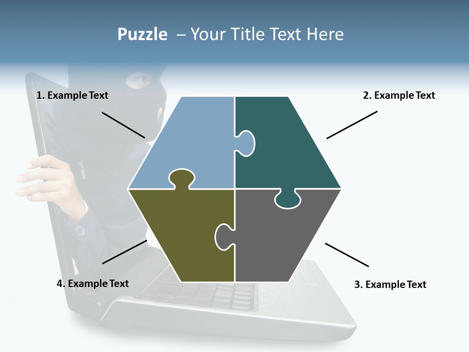 Hack Mask Black PowerPoint Template