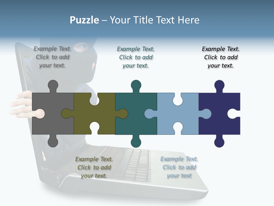 Hack Mask Black PowerPoint Template