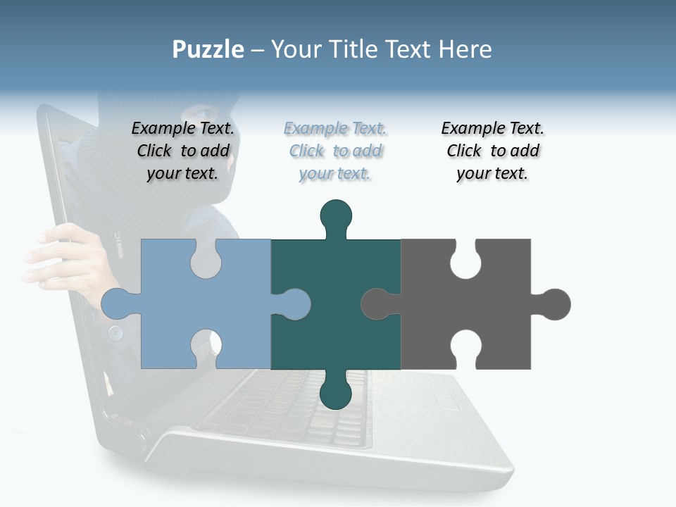 Hack Mask Black PowerPoint Template