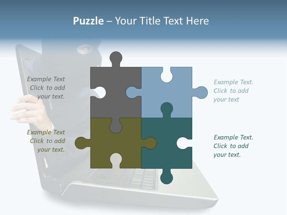 Hack Mask Black PowerPoint Template