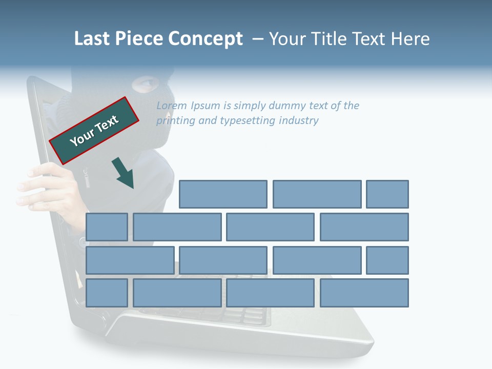 Hack Mask Black PowerPoint Template