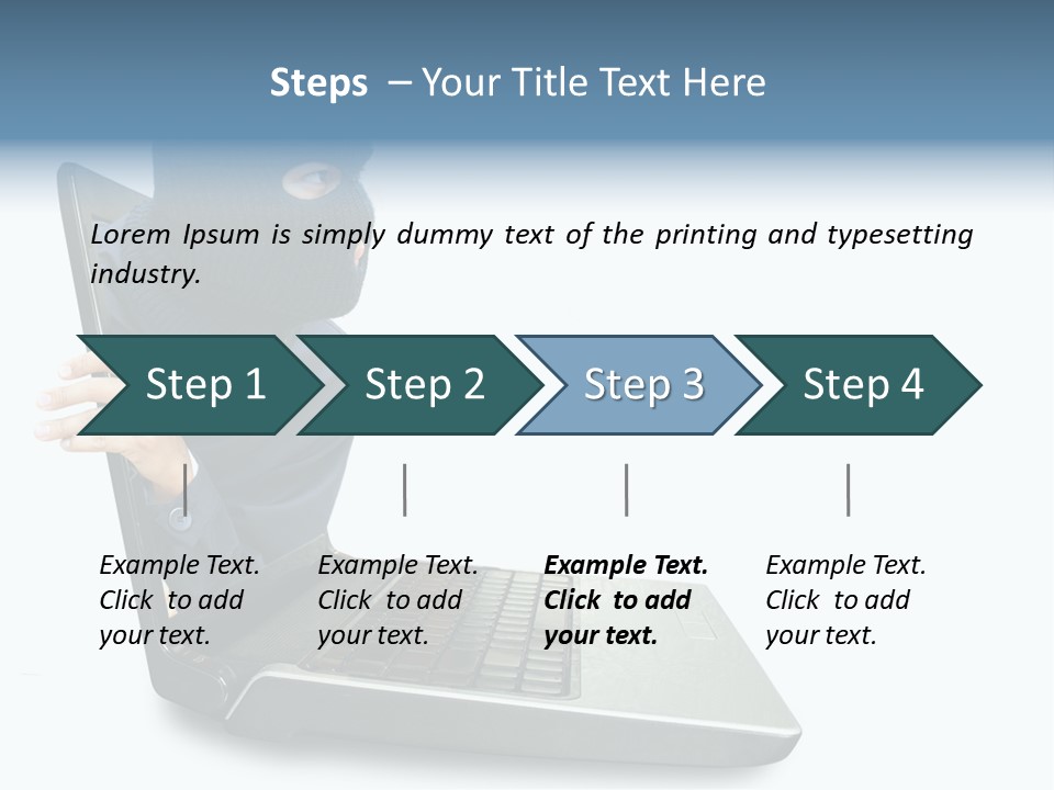 Hack Mask Black PowerPoint Template