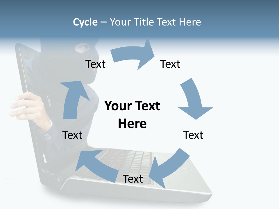 Hack Mask Black PowerPoint Template