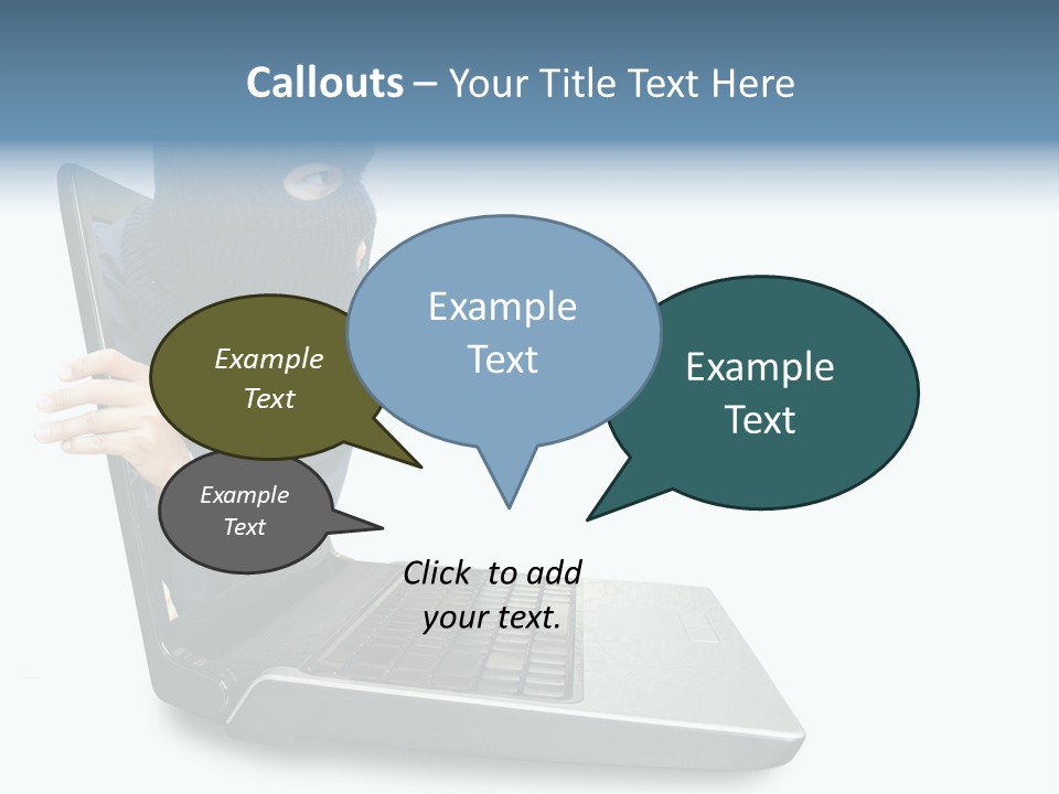 Hack Mask Black PowerPoint Template