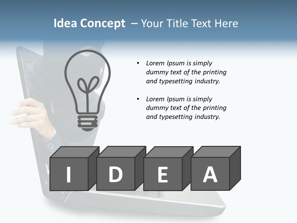 Hack Mask Black PowerPoint Template