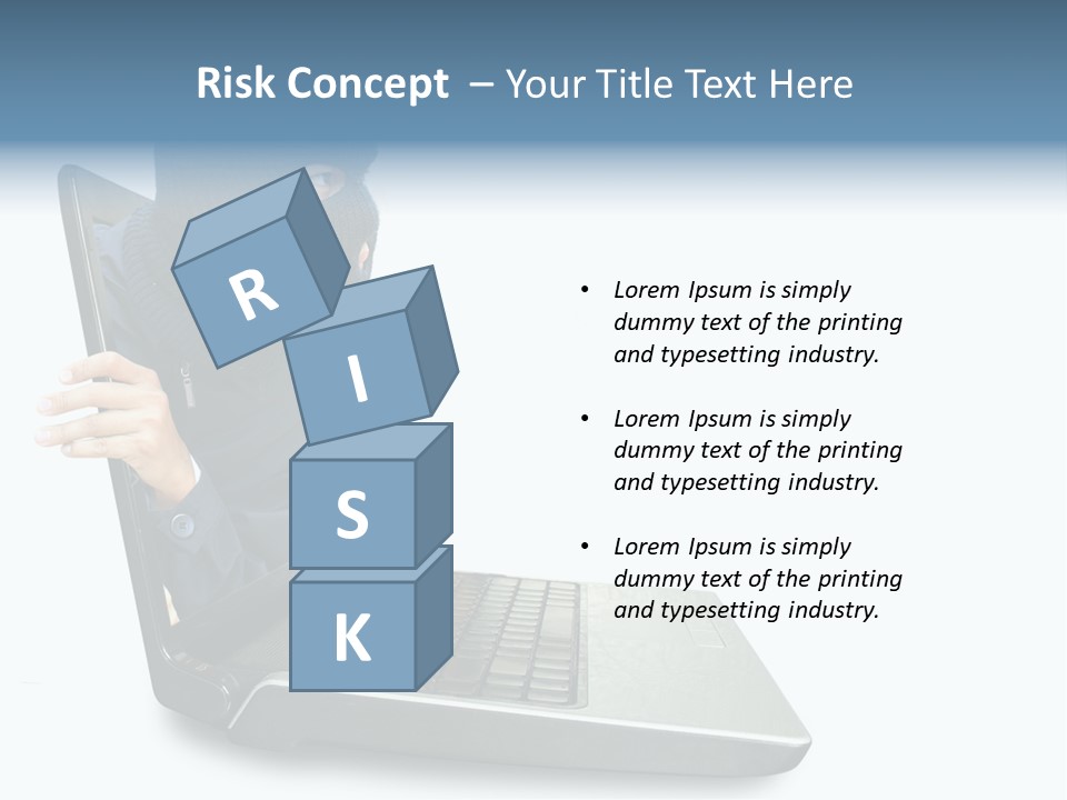 Hack Mask Black PowerPoint Template