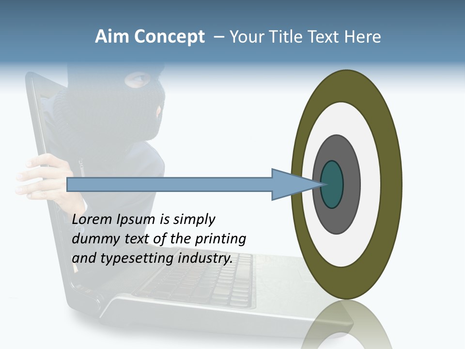 Hack Mask Black PowerPoint Template