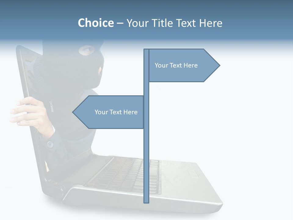 Hack Mask Black PowerPoint Template