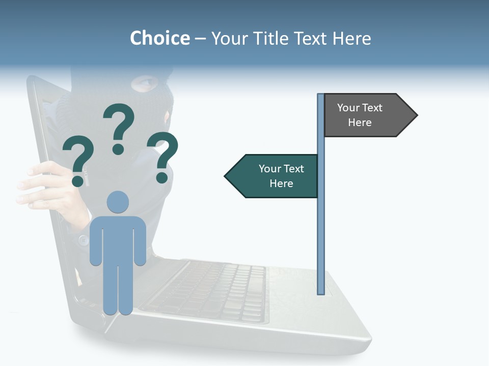 Hack Mask Black PowerPoint Template