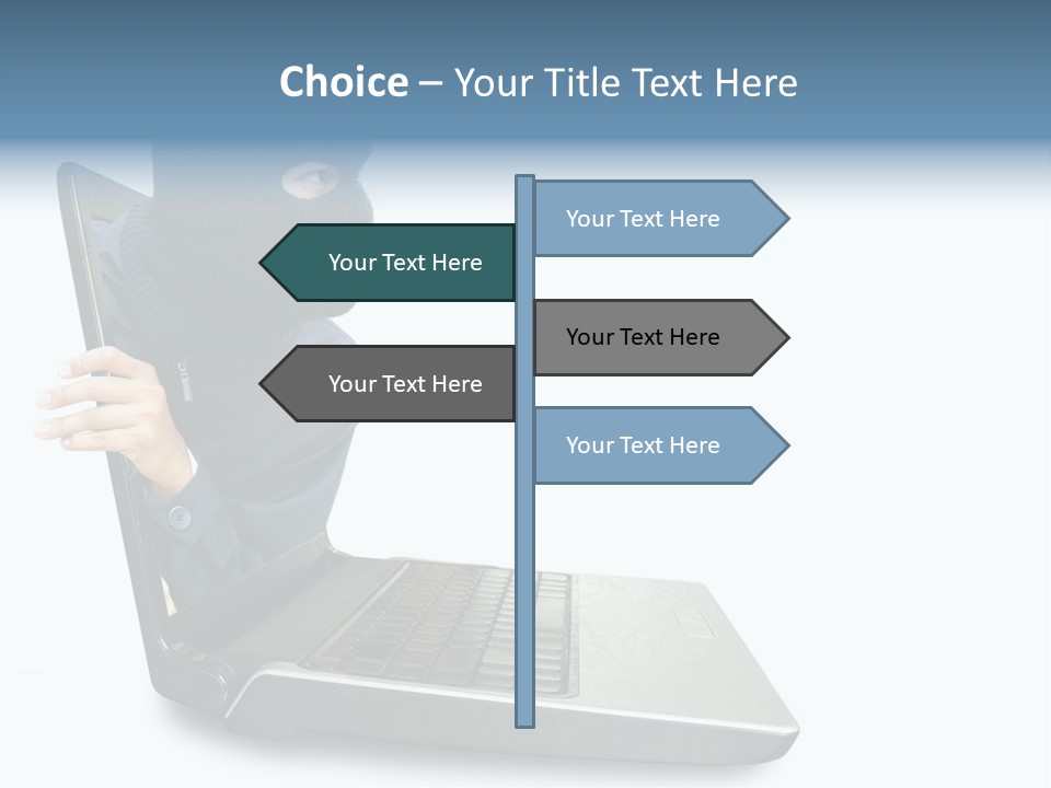 Hack Mask Black PowerPoint Template