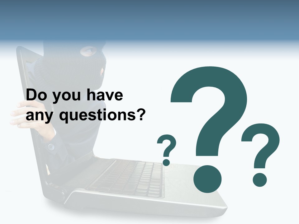 Hack Mask Black PowerPoint Template