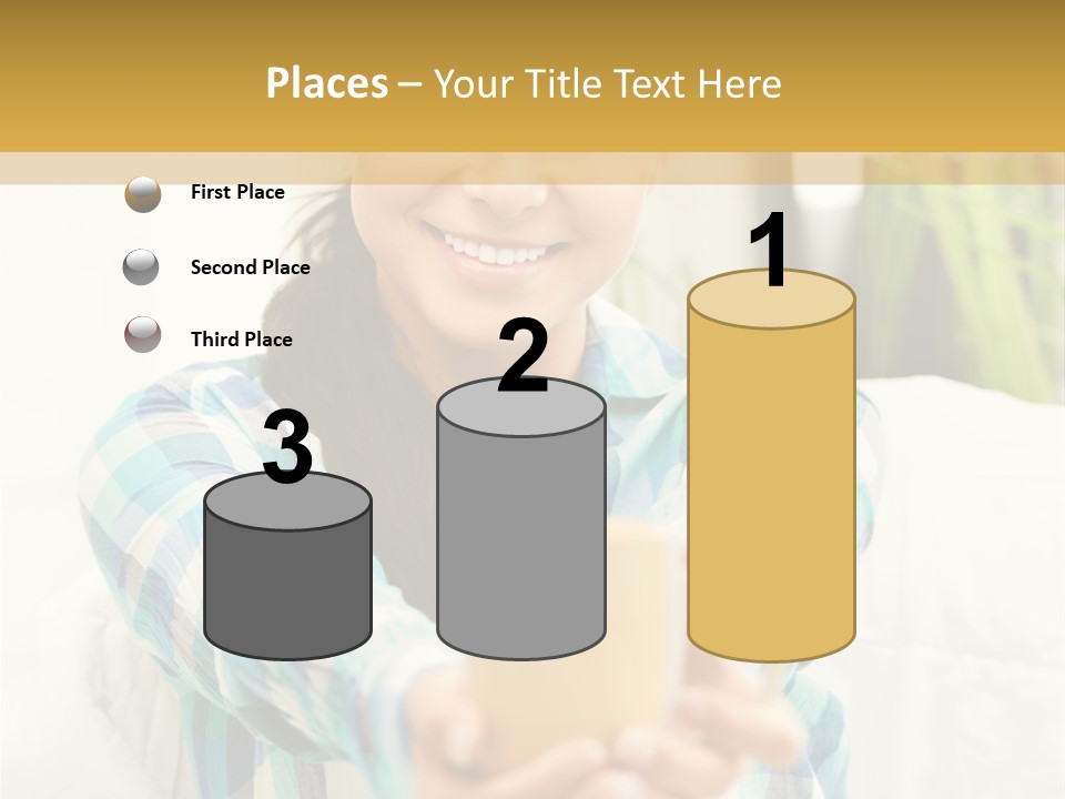 Mug Drinking Joy PowerPoint Template