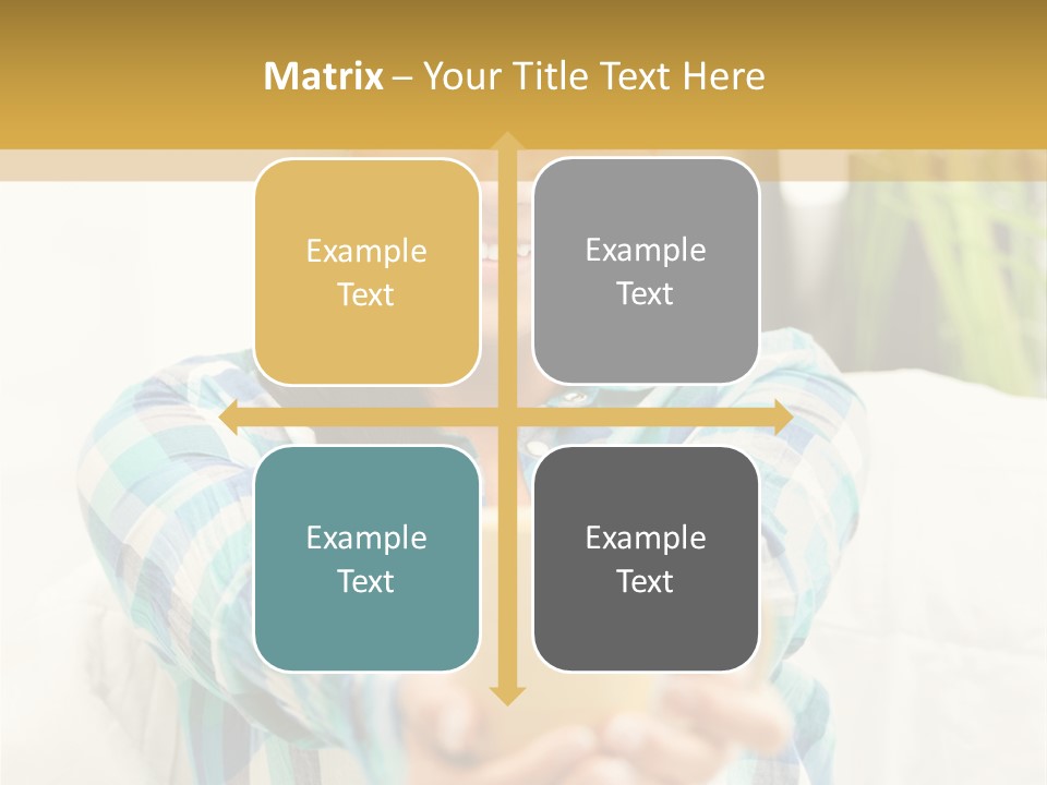 Mug Drinking Joy PowerPoint Template